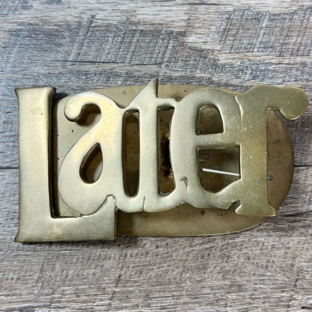 Vintage Brass clip LATER for office school desk teacher artist